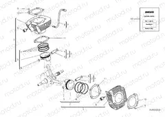 CYLINDERS - PISTONS [MOD:SCR800DK]