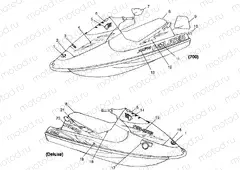 DECALS SL 700 B974071 | DECALS SL 700 B974071, Intl. SL 700 I974071, SL 700 Deluxe B974072 and Intl (4940874087A008)