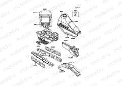 Decals(RED/WHITE)(KL250-D6)