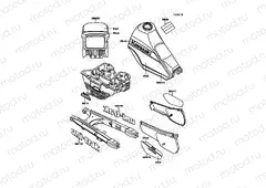 Decals(WHITE/RED)(KL250-D5)