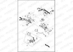 DOMESTIC LICENSE PLATE BRACKET AND TURN SIGNALS, REAR