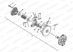 DRIVE CLUTCH ASSEMBLY  350 2X4 - Update (4919821982025A) | DRIVE CLUTCH ASSEMBLY  350 2X4 - Update (4919821982025A)