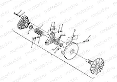 DRIVE CLUTCH ASSEMBLY Trail Blazer / W927221 (4922852285023A) | DRIVE CLUTCH ASSEMBLY Trail Blazer / W927221 (4922852285023A)