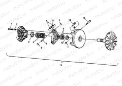 DRIVE CLUTCH Magnum 2X4 W967544 (4936033603B011) | DRIVE CLUTCH Magnum 2X4 W967544 (4936033603B011)