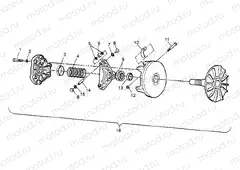 DRIVE CLUTCH Sport 400L W97BA38C and Trail Blazer W97BA25C (4940124012B013) | DRIVE CLUTCH Sport 400L W97BA38C and Trail Blazer W97BA25C (4940124012B013)