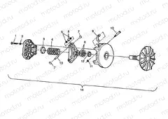 DRIVE CLUTCH XPLORER 400L W98CC38C (4945414541C002) | DRIVE CLUTCH XPLORER 400L W98CC38C (4945414541C002)