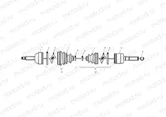 DRIVE SHAFT - A02CD50AB/FB (4970197019B04) | DRIVE SHAFT - A02CD50AB/FB (4970197019B04)
