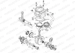 Drive shaft - Cylinder - Piston N>S