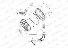 DRIVE TRAIN | DRIVE TRAIN, CLUTCH COVER AND DUCTING - Z15VBA87AJ/LJ/E87AK/AM/AT/LT/AL/AV (49RGRCLUTCHCVR15RZR900)