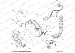 DRIVE TRAIN | DRIVE TRAIN, CLUTCH COVER AND DUCTING - Z20A4E99AH/BH/LH (C701072-2)