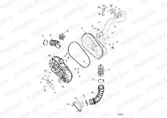DRIVE TRAIN | DRIVE TRAIN, CLUTCH COVER AND DUCTING - Z20A4E99AH/LH (700332)