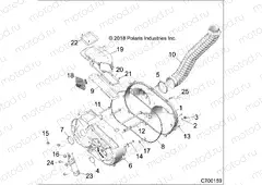 DRIVE TRAIN | DRIVE TRAIN, CLUTCH COVER AND DUCTING - Z20PAL92AG/AP/BG/BP/LG/G92AG/AP/LG (C700159)