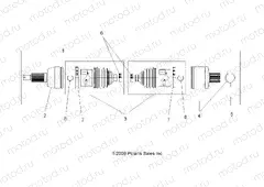 DRIVE TRAIN | DRIVE TRAIN, DRIVE SHAFT, REAR (Built 11/16/09 and Before) - A10ZX55AL/AT/AX (49ATVSHAFTDRIVERR1332809)