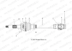 DRIVE TRAIN | DRIVE TRAIN, FRONT DRIVE SHAFT - A09BG50AA (49ATVSHAFTDRIVE08SCRAM)
