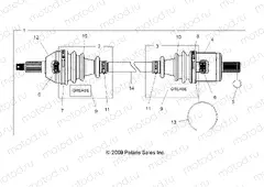 DRIVE TRAIN | DRIVE TRAIN, FRONT DRIVE SHAFT - R13RC08GA/GH/FA/FH (49LEVSHAFTDRV10SDW)