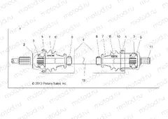 DRIVE TRAIN | DRIVE TRAIN, FRONT DRIVE SHAFT - R17RVAD1A1 (49BRUTUSSHAFTDRV13)