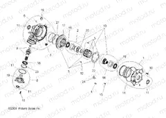 DRIVE TRAIN | DRIVE TRAIN, FRONT GEARCASE (Built 11/01/09 and Before) - A10DH50AX/AZ (49ATVGEARCASE1332772)