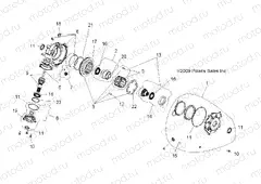 DRIVE TRAIN | DRIVE TRAIN, FRONT GEARCASE (Built 11/02/09 to 3/08/10) - A10DH50AX/AZ (49ATVGEARCASE08SP500)