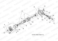 DRIVE TRAIN | DRIVE TRAIN, FRONT GEARCASE INTERNALS - A13GH8EFK (49ATVGEARCASE1333053)