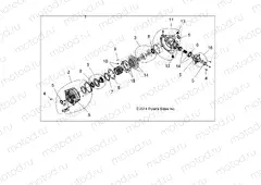 DRIVE TRAIN | DRIVE TRAIN, FRONT GEARCASE INTERNALS - A15SXE85FI (49ATVGEARCASE1333392)