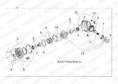DRIVE TRAIN | DRIVE TRAIN, FRONT GEARCASE INTERNALS (BUILT 11/27/12 AND AFTER) - R13JT87AD/AL/9EAK/EAL/EAO/EAT/EAW/EAP (49RGRGEARCASE1333105)
