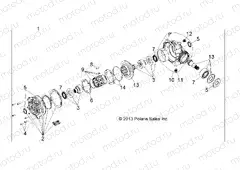DRIVE TRAIN | DRIVE TRAIN, FRONT GEARCASE INTERNALS - D131D9JDJ/1L9JDJ/2M9JDJ (49BRUTUSGCFRT13)