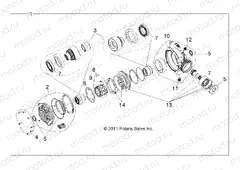 DRIVE TRAIN | DRIVE TRAIN, FRONT GEARCASE INTERNALS - R12JT9EFX (49RGRGEARCASE1332923)