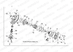 DRIVE TRAIN | DRIVE TRAIN, FRONT GEARCASE INTERNALS - R13HR76AG/AR (49RGRGEARCASE1333066)