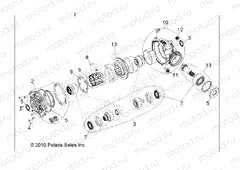 DRIVE TRAIN | DRIVE TRAIN, FRONT GEARCASE INTERNALS - R13TH90DG (49RGRTRANSINTL11RZR)