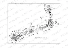 DRIVE TRAIN | DRIVE TRAIN, FRONT GEARCASE INTERNALS - R15RMAEGJ/GC/EJ (49RGRTRANSINTL1332990)
