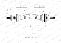 DRIVE TRAIN | DRIVE TRAIN, FRONT HALF SHAFT - R11VH76/VY76 ALL OPTIONS (49ATVSHAFTDRIVE08VISTA)