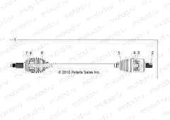 DRIVE TRAIN | DRIVE TRAIN, FRONT HALF SHAFT - R13XT87AA/9EAK (49RGRSHAFTDRV11RZR875)