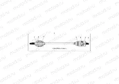 DRIVE TRAIN | DRIVE TRAIN, FRONT HALF SHAFT - Z15VDE99FV (49RGRSHAFTDRV14RZR1000)