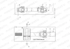 DRIVE TRAIN | DRIVE TRAIN, FRONT PROP SHAFT - R13XT9EFX (49RGRSHAFTPROP12RZRXP900)