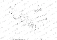 DRIVE TRAIN | DRIVE TRAIN, GEARCASE, REAR, MOUNTING - Z22RME2KAG/BG/K2KAN/BN (C701143-04)
