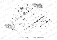 DRIVE TRAIN | DRIVE TRAIN, MAIN GEARCASE INTERNALS - A09MN50ET (49ATVTRANSINTL08SP500)