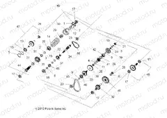 DRIVE TRAIN | DRIVE TRAIN, MAIN GEARCASE INTERNALS (Built 3/01/11 and Before) - A11ZX55FF (49ATVTRANSINTL1332845)