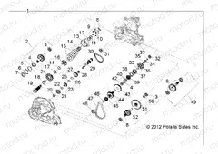 DRIVE TRAIN | DRIVE TRAIN, MAIN GEARCASE INTERNALS - R13TH90DG (49RGRTRANSINTL11DCREW)