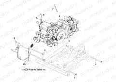 DRIVE TRAIN | DRIVE TRAIN, MAIN GEARCASE MOUNTING - R13TH76/7E ALL OPTIONS (49RGRGEARCASEMTG108004X4)