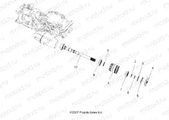 DRIVE TRAIN | DRIVE TRAIN, MAIN GEARCASE OUTPUT SHAFT - A13DH50AX/AZ (49ATVSHAFTOUTPUT08SPX25)