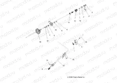 DRIVE TRAIN | DRIVE TRAIN, MAIN GEARCASE SHIFT FORKS - A15SVA85AD (49ATVSHIFT09SPXP850)