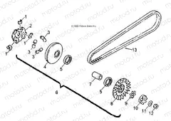 DRIVE TRAIN | DRIVE TRAIN, PRIMARY CLUTCH - A13FA09AA (49ATVPRIMARY07OTLW90)
