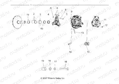 DRIVE TRAIN | DRIVE TRAIN, PRIMARY CLUTCH - A13MN50ET/EX (49ATVCLUTCH08SP500EFI)