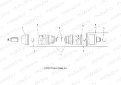 DRIVE TRAIN | DRIVE TRAIN, REAR DRIVE SHAFT - A10DH50AX/AZ (49ATVSHAFTDRIVERR08SPX25)