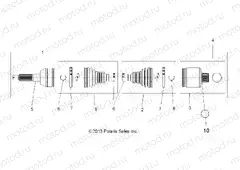 DRIVE TRAIN | DRIVE TRAIN, REAR DRIVE SHAFT - A13MB46TH (49ATVSHAFTDRIVERR13SP500)