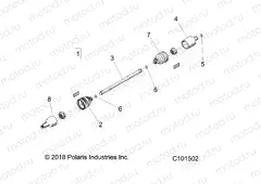DRIVE TRAIN | DRIVE TRAIN, REAR HALF SHAFT - A20SGE95AK (C101502)