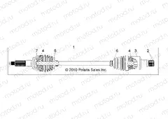 DRIVE TRAIN | DRIVE TRAIN, REAR HALF SHAFT - R13XT9EFX (49RGRSHAFTDRIVERR11RZRS)