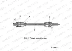 DRIVE TRAIN | DRIVE TRAIN, REAR HALF SHAFT - R20RRED4F1/N1/SD4C1 (C700037)