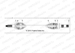 DRIVE TRAIN | DRIVE TRAIN, REAR HALF SHAFT, RH - R13VE76FX/FI (49RGRSHAFTDRIVERR11RZRSI)