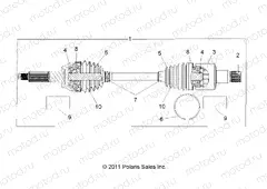 DRIVE TRAIN | DRIVE TRAIN, REAR HALF SHAFT - Z15VHA57AJ/E57AS/AK (49RGRSHAFTDRIVERR12RZR570)